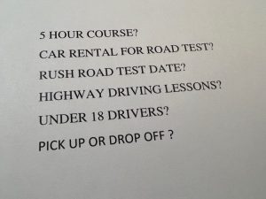 FAQS- Driving lessons