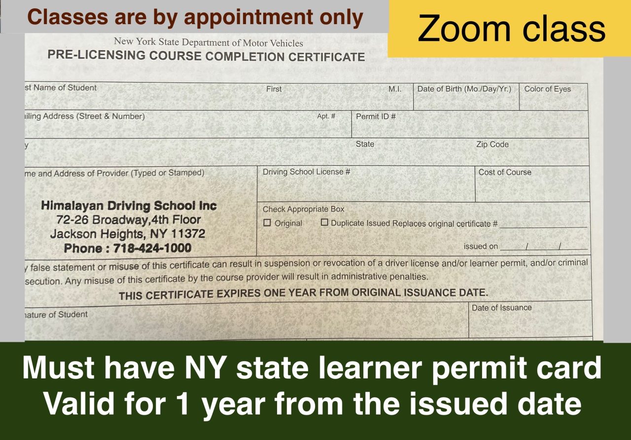 5 Hour Class NY is Here- Essential to book New York dmv road test